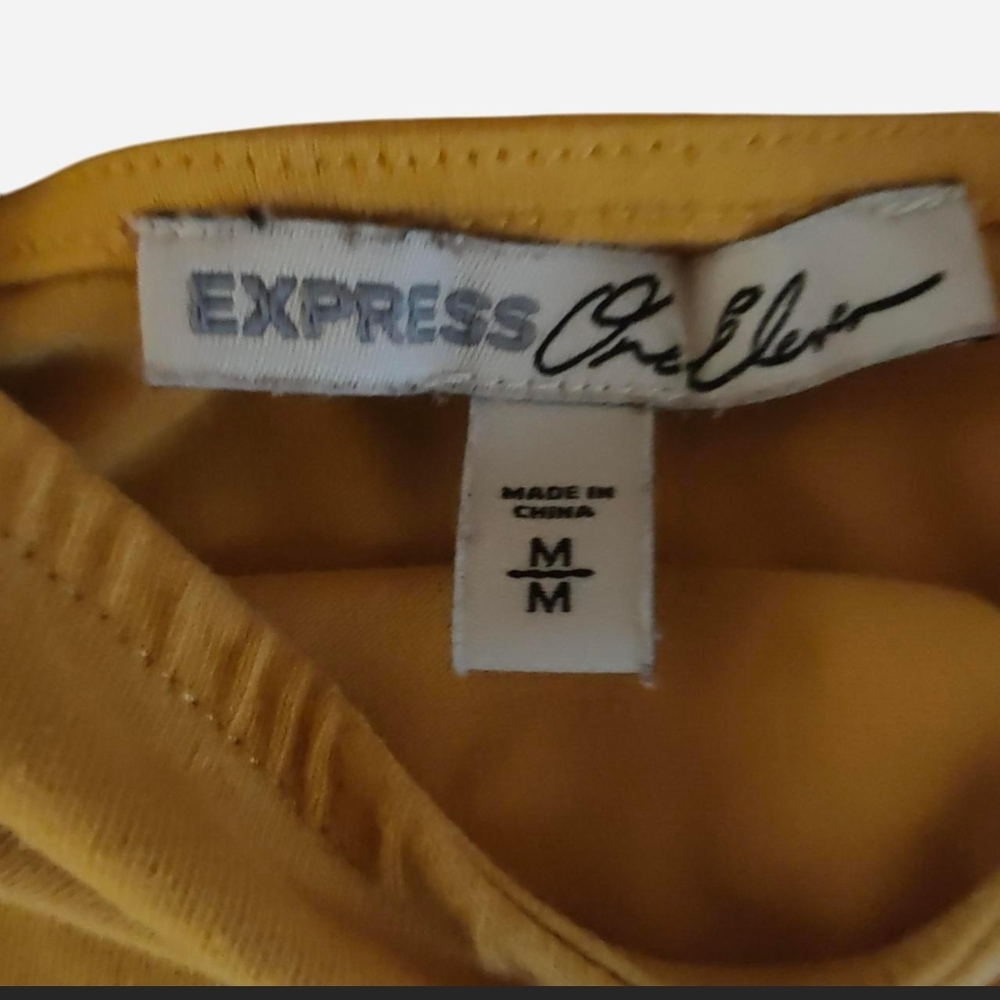 Elegant Express Mustard Color Crop Top with Strappy Design - Picture 3 of 3